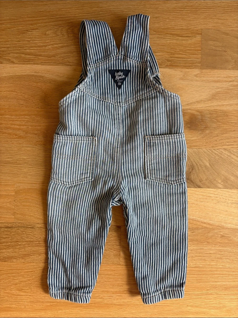 OSHKOSH BGOSH | Blue and White Striped Overalls